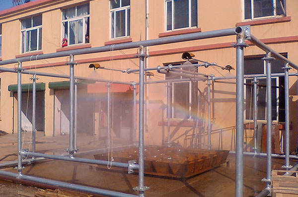 水霧噴頭灑水分布試驗